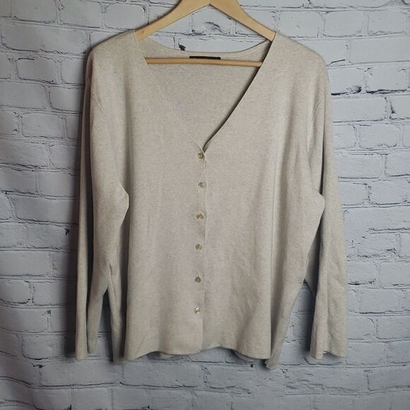 Designers Originals Sweaters - Vintage Tan Sweater Cardigan- Designers Originals